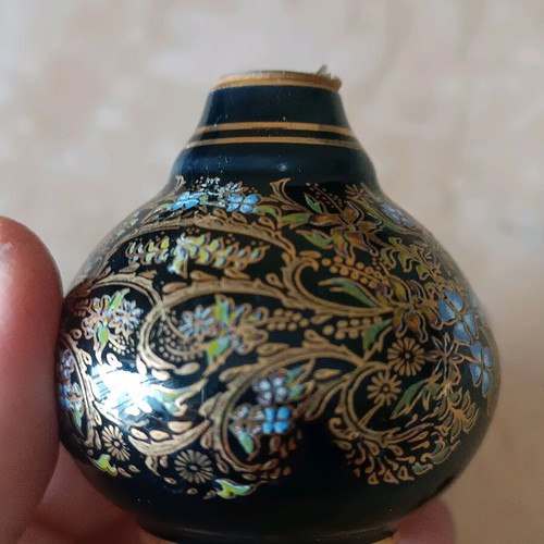 Vintage Greek Venus Series Pallini Attiki perfume bottles used, 24K gold details