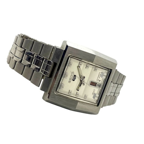 Seiko 5 DX men's watch new, steel, with briolette sapphire