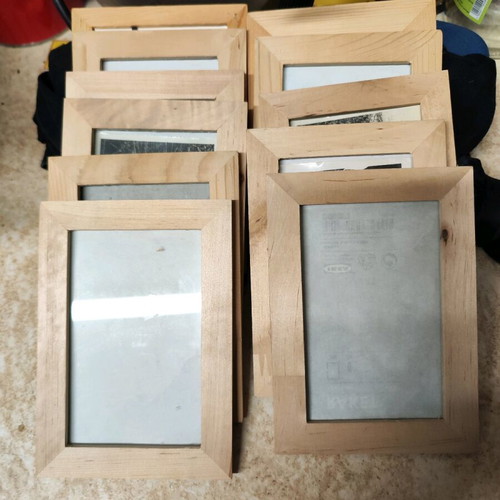 Wooden frames new, pack of 11 pieces 18x13 cm