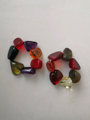 Βραχιόλια με πολύχρωμες πέτρες like new, σετ 2 τεμαχίων