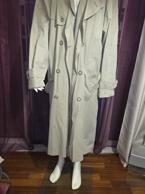 Stones men's trench coat size 54 used, beige, removable lining