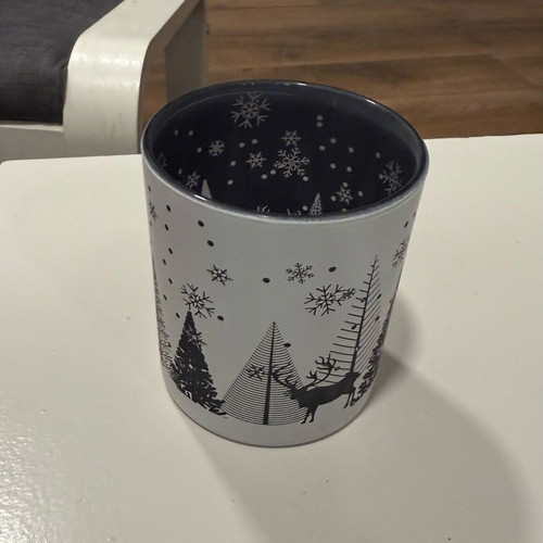 Cup candle holder with Christmas motifs new