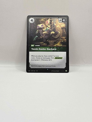 League of Legends Riftbound Vendetta Tomb-Raider Barbara card like new