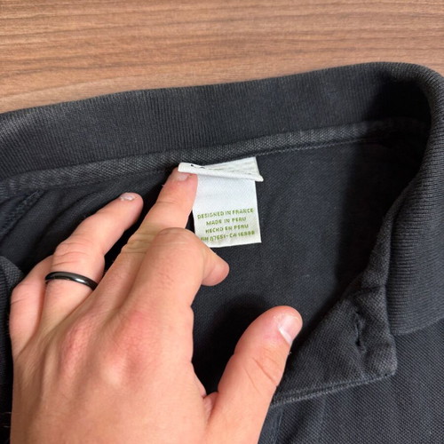 Lacoste Men's Polo Shirt Black XL Like New