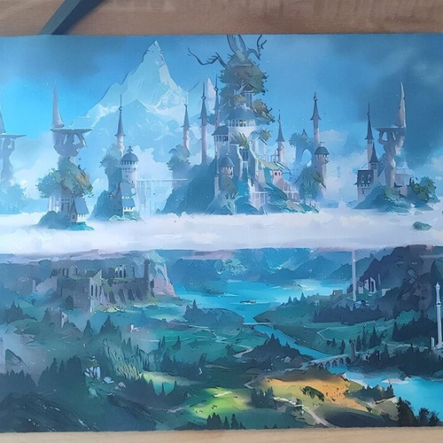 Mouse Pad Custom Fantasy Landscape Castle 60x34cm new