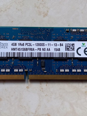 RAM memory for Laptop and PC 4GB SODIMM DDR3 1600MHz like new