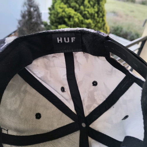 HUF hat used, black and gray, one size