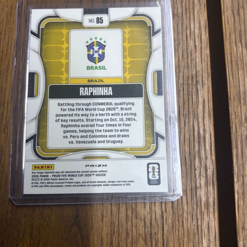 2026 Panini Prizm FIFA World Cup Silver Hyper Prizm Raphinha #85 Brazil card new