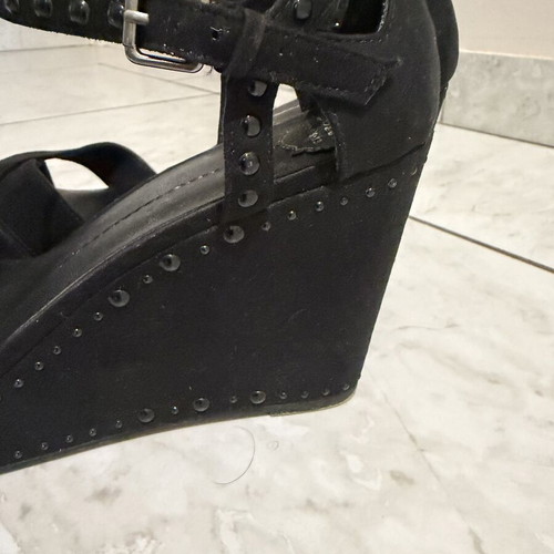 Bershka women's black platform sandals size 41 used