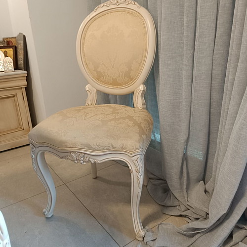 Solid wood dining set with 6 chairs