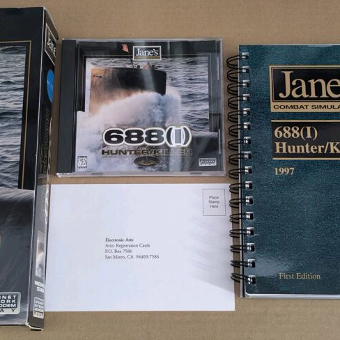 Jane's Combat Simulations 688(I) Hunter/Killer PC CD-ROM like new