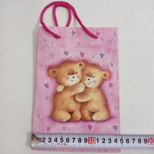 Paper bags small kids with teddy bears new