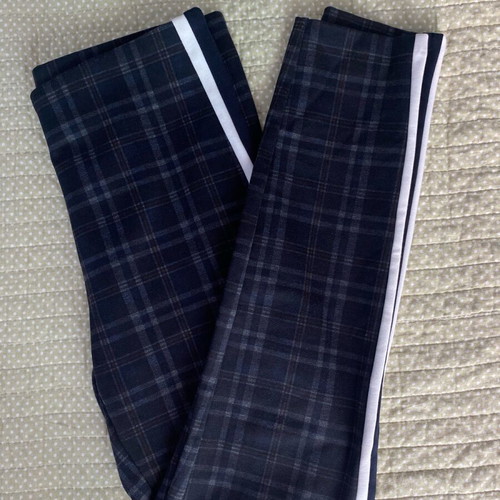 Zara checked leggings used, size L, with stripes