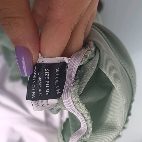 3 used Shein strapless tops brown XL, white L, green L