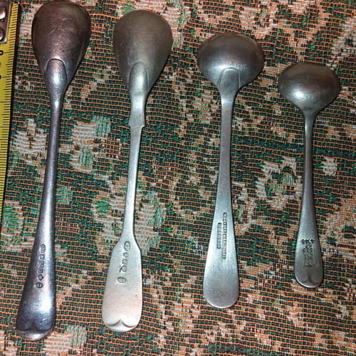 Old spoons used with different lengths and markings