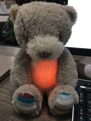 Sleep aid bunny with cry sensor and white noise new