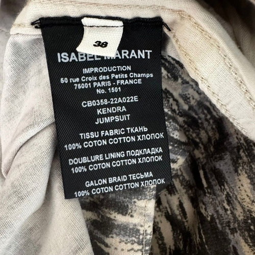 Isabel Marant Étoile Kendra cotton jumpsuit new, size M 38, beige