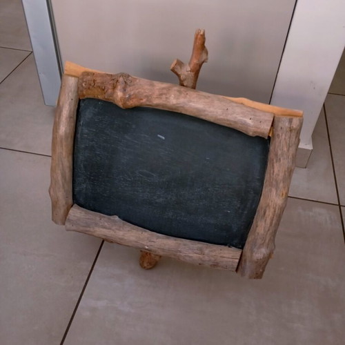 Decorative chalkboard handmade from driftwood used