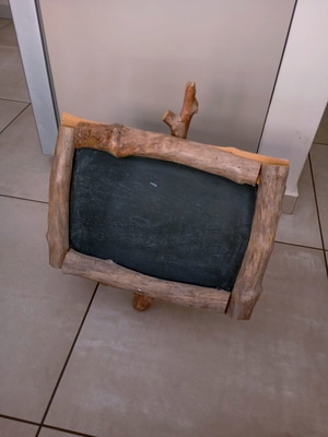 Decorative chalkboard handmade from driftwood used