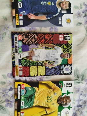 Panini football trading cards, set of 3