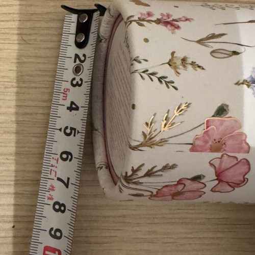 Decorative box like new with flowers made of hard cardboard