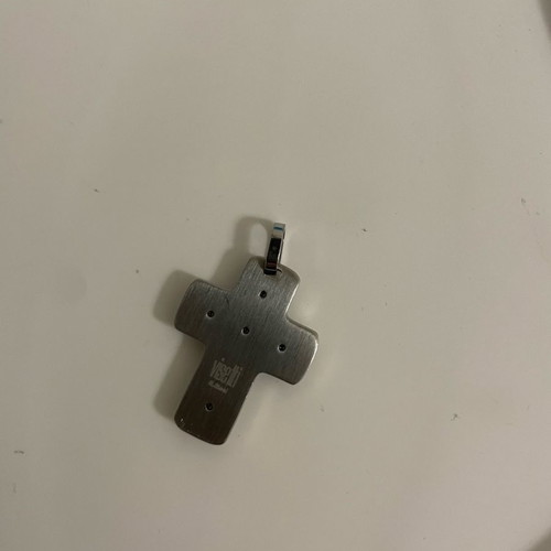 Visetti silver matte cross, intact, distinctive