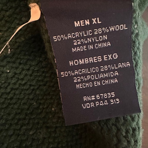 Nautica Since 1983 XL men's thick knitted sweater, cypress green