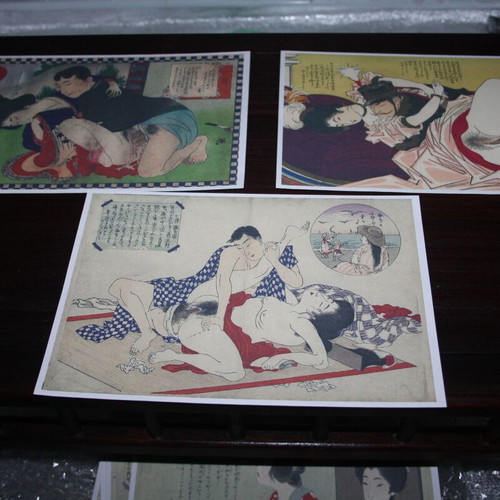 Set of 3 Japanese shunga ukiyo-e prints new