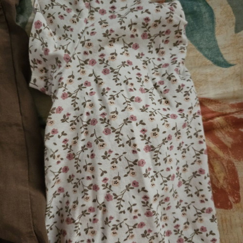 Baby set for girl 6-9 months like new with floral blouse and salopette