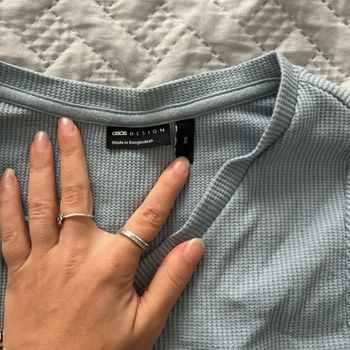 T-shirt blouse Asos turquoise like new, size XS