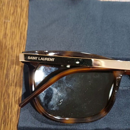 Saint Laurent unisex sunglasses like new, brown and gold