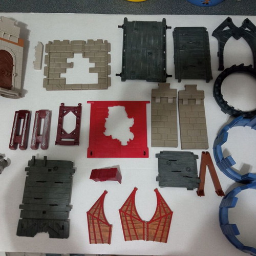 Playmobil castle parts used, all together