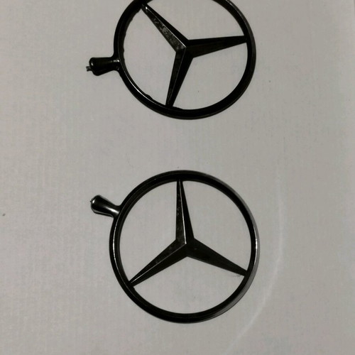 Mercedes emblems used, set of 2 metal