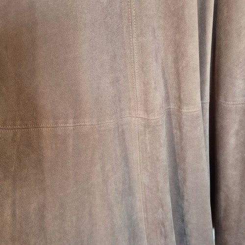 Skirt used light brown made of soft suede fabric XS