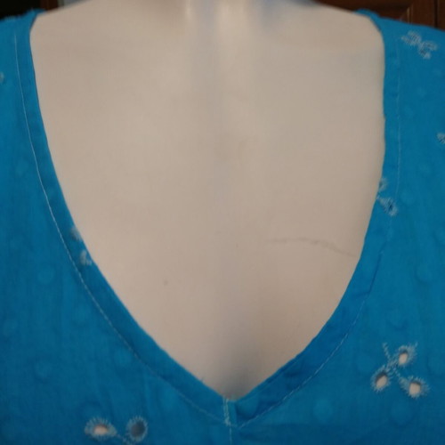 Lace tunic turquoise like new