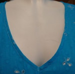 Lace tunic turquoise like new