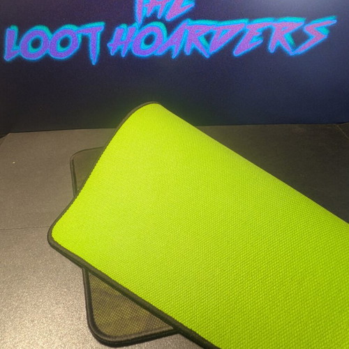 Razer mouse pad used, green with logo, 32x24 cm
