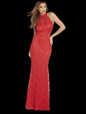 Maxi dress red like new, size M