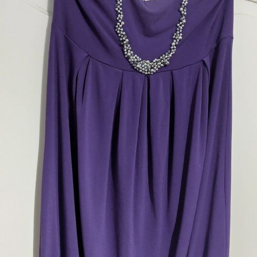 Purple strapless dress size S/M like new