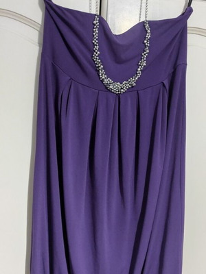 Purple strapless dress size S/M like new