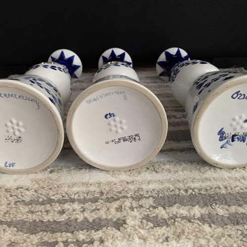 Porcelain tequila bottles, hand-painted