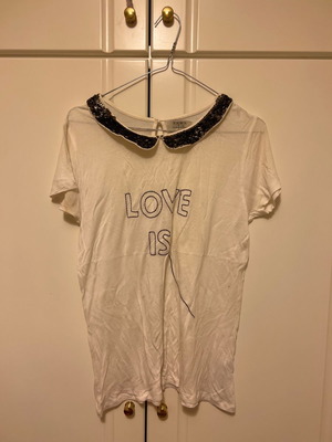 Zara t-shirt άσπρο μεταχειρισμένο, άριστη κατάσταση, μέγεθος M