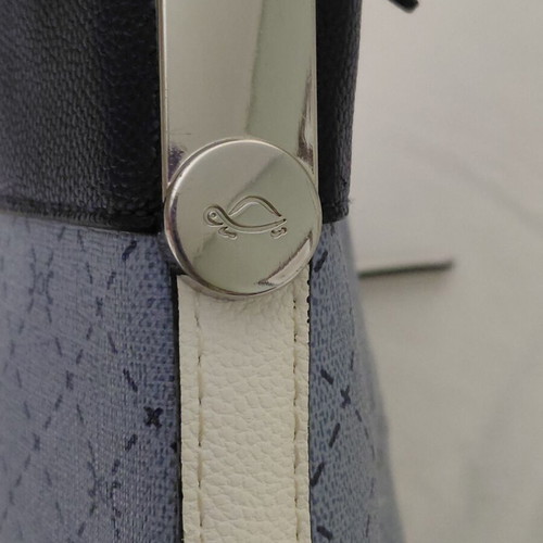 Caprice crossbody bag, blue and white