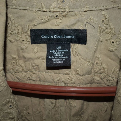 Calvin Klein Jeans women's jacket 100% cotton like new, olive