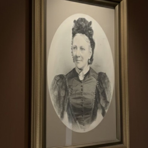 Old Charcoal Drawing Used, Signed 1897, Framed 60x76 cm