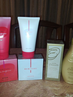 Avon 3 σετ αρώματα Herstory Love Inspires Herstory Encanto Gorgeous καινούρια