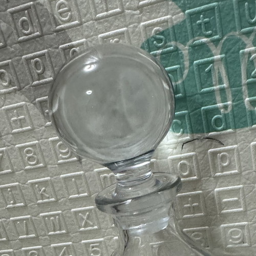 Carafe like new, height 31 cm with lid, width 14 cm