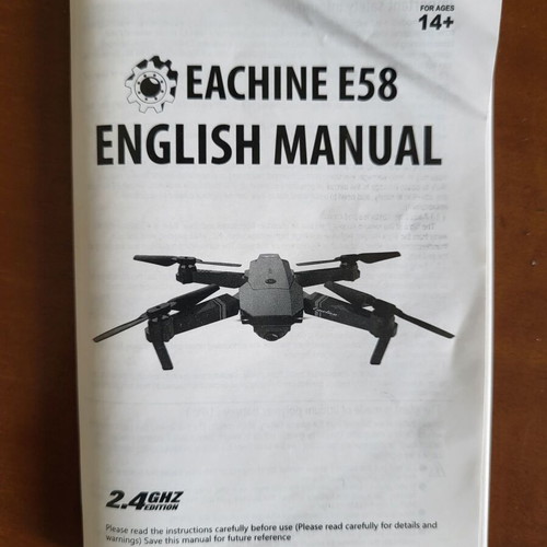 Eachine E58 FPV 2.4 GHz Kids Drone with 720p Camera like new