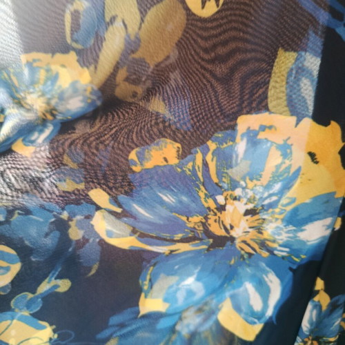 Blue Printed Dress 2XL like new, elegant plus size option