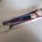 Makeup brushes used with case